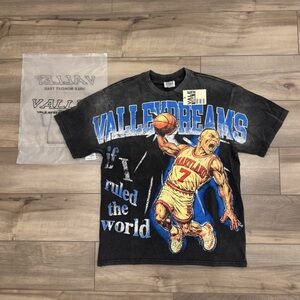Valley Dreams Graphic Basketball Tee - Black & Blue